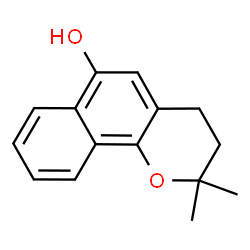 2,2-Dimethyl-3,4-dihydro-2H-naphtho[1,2-b]pyran-6-ol结构式