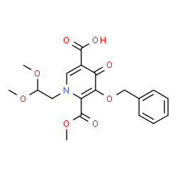 5-(苄氧基)-1-(2,2-二甲氧基乙基)-6-(甲氧基羰基)-4-氧代-1,4-二氢吡啶-3-羧酸图片