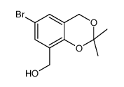 4H-1,3-Benzodioxin-8-methanol, 6-bromo-2,2-dimethyl-结构式