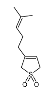 2,5-dihydro-3-(4-methyl-3-penten-1-yl)thiophene 1,1-dioxide structure
