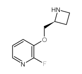 1-AZETIDINECARBOXYLIC ACID, 2-[[[2-FLUORO-3-PYRIDINYL]OXY]METHYL]-, (2S)- structure