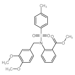 Benzoic acid,2-[[(3,4-dimethoxyphenyl)methyl][(4-methylphenyl)sulfonyl]amino]-, methyl ester structure
