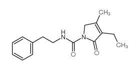 3-乙基-2,5-二氢-4-甲基-2-氧代-n-(2-苯基乙基)-1H-吡咯-1-羧酰胺结构式