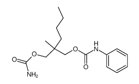 N-Phenyl-2-methyl-2-butyl-1,3-dicarbamoyloxy-propan Structure