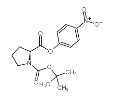 N-叔丁氧羰基-L-脯氨酸-对硝基苯酯结构式