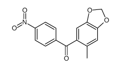 (6-methyl-1,3-benzodioxol-5-yl)-(4-nitrophenyl)methanone结构式