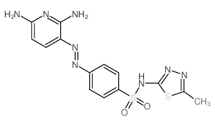 Benzenesulfonamide,4-[2-(2,6-diamino-3-pyridinyl)diazenyl]-N-(5-methyl-1,3,4-thiadiazol-2-yl)- Structure
