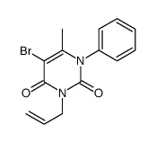 2,4(1H,3H)-Pyrimidinedione, 5-bromo-6-methyl-1-phenyl-3-(2-propenyl)-结构式