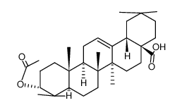 3-ACETYLOXY-(3ALPHA)-OLEAN-12-EN-28-OIC ACID structure
