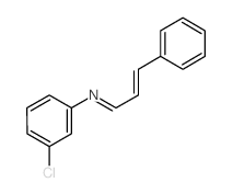 N-(3-chlorophenyl)-3-phenyl-prop-2-en-1-imine structure