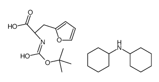 Dicyclohexylamine(S)-2-((tert-butoxycarbonyl)amino)-3-(furan-2-yl)propanoate结构式