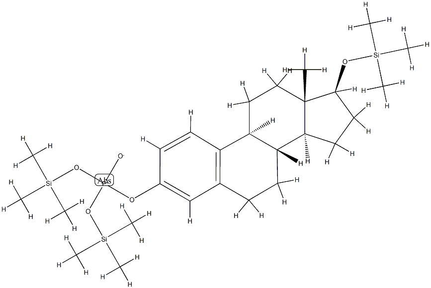 17β-(Trimethylsilyloxy)estra-1,3,5(10)-trien-3-ol 3-[phosphoric acid bis(trimethylsilyl)] ester结构式