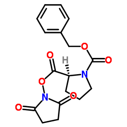 N-苄氧羰基-L-苯丙氨酸N-羟基琥珀酰亚胺酯结构式