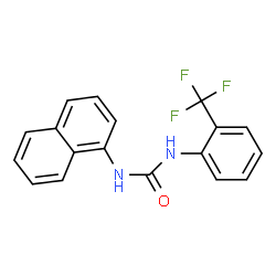 1-naphthalen-1-yl-3-[2-(trifluoromethyl)phenyl]urea Structure