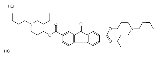 dibutyl-[3-[7-[3-(dibutylazaniumyl)propoxycarbonyl]-9-oxofluorene-2-carbonyl]oxypropyl]azanium,dichloride结构式