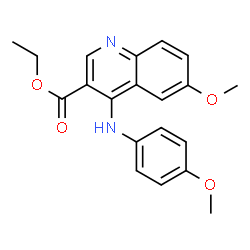ETHYL 6-METHOXY-4-(4-METHOXYANILINO)-3-QUINOLINECARBOXYLATE Structure