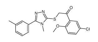 1-(5-chloro-2-methoxyphenyl)-2-[[4-methyl-5-(3-methylphenyl)-1,2,4-triazol-3-yl]sulfanyl]ethanone Structure