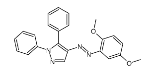 (2,5-dimethoxyphenyl)-(1,5-diphenylpyrazol-4-yl)diazene结构式