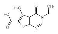 3-乙基-5-甲基-4-氧代-3,4-二氢-噻吩并[2,3-d]嘧啶-6-羧酸结构式