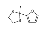 2-(2-methyl-1,3-dithiolan-2-yl)furan结构式