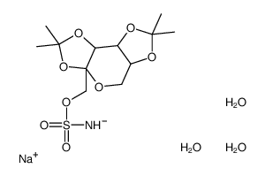 sodium,[(3aS,5aR,8aR,8bS)-2,2,7,7-tetramethyl-5,5a,8a,8b-tetrahydrodi[1,3]dioxolo[4,5-a:5',3'-d]pyran-3a-yl]methoxysulfonylazanide,trihydrate结构式