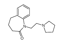 2,3,4,5-Tetrahydro-1-[2-(1-pyrrolidinyl)ethyl]-1H-1-benzazepin-2-one结构式