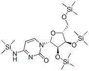 N,2'-O,3'-O,5'-O-Tetrakis(trimethylsilyl)cytidine结构式