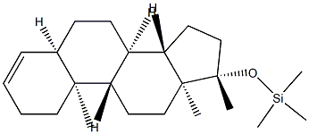 Trimethyl[(17α-methyl-5β-androst-3-en-17-yl)oxy]silane结构式