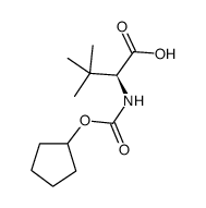 N-环戊氧羰基-L-叔亮氨酸结构式