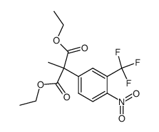 diethyl α-methyl-α-(3-trifluoromethyl-4-nitrophenyl)-malonate结构式