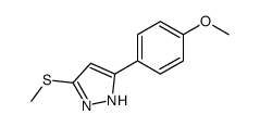 3-(4-Methoxyphenyl)-5-(methylthio)-1H-pyrazole Structure
