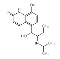 2(1H)-Quinolinone, 8-hydroxy-5-(1-hydroxy-2-((1-methylethyl)amino)butyl)- Structure