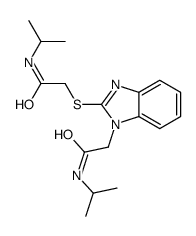 1H-Benzimidazole-1-acetamide,N-(1-methylethyl)-2-[[2-[(1-methylethyl)amino]-2-oxoethyl]thio]-(9CI)结构式