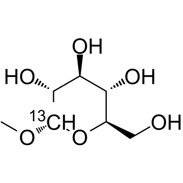 Methyl α-D-glucopyranoside-13C Structure