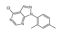 4-氯-1-(2,4-二甲基苯基)吡唑并[3,4-d]嘧啶结构式