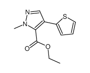 ethyl 2-methyl-4-thiophen-2-ylpyrazole-3-carboxylate结构式