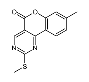 8-methyl-2-methylsulfanylchromeno[4,3-d]pyrimidin-5-one结构式