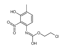 2-chloroethyl N-(3-hydroxy-4-methyl-2-nitrophenyl)carbamate结构式