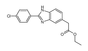 ethyl 2-[2-(4-chlorophenyl)-3H-benzimidazol-5-yl]acetate Structure