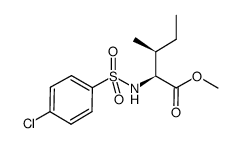 N-4-chlorobenzenesulfonyl-L-isoleucine methyl ester Structure