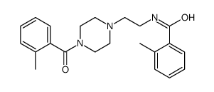 2-methyl-N-[2-[4-(2-methylbenzoyl)piperazin-1-yl]ethyl]benzamide结构式