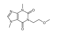 3,7-Dimethyl-1-(2-methoxyethyl)-1H-purine-2,6(3H,7H)-dione结构式