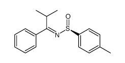 4-methyl-N-(2-methyl-1-phenylpropylidene)benzenesulfinamide结构式