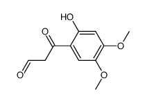 3-(2-hydroxy-4,5-dimethoxy-phenyl)-3-oxo-propionaldehyde结构式
