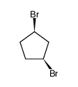 cis-1,3-dibromocyclopentane Structure