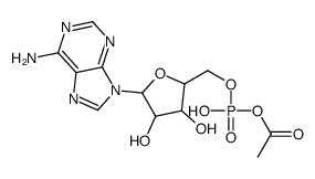 [[5-(6-aminopurin-9-yl)-3,4-dihydroxyoxolan-2-yl]methoxy-hydroxyphosphoryl] acetate结构式