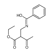 2-(N-苯甲酰胺甲基)-3-酮基丁酸乙酯结构式