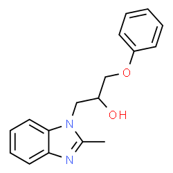 1-(2-methyl-1H-benzo[d]imidazol-1-yl)-3-phenoxypropan-2-ol structure