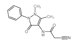 2-氰基-N-(1,5-二甲基-3-氧代-2-苯基-2,3-二氢-1H-吡唑-4-基)-乙酰胺结构式
