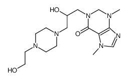 6(1H)-Purinone, 2,3-dihydro-3,7-dimethyl-1-(2-hydroxy-3-(4-(2-hydroxye thyl)piperazinyl)propyl)-结构式